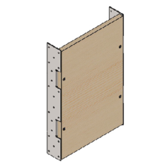 Tabla en melamina h50  entre ejes 40